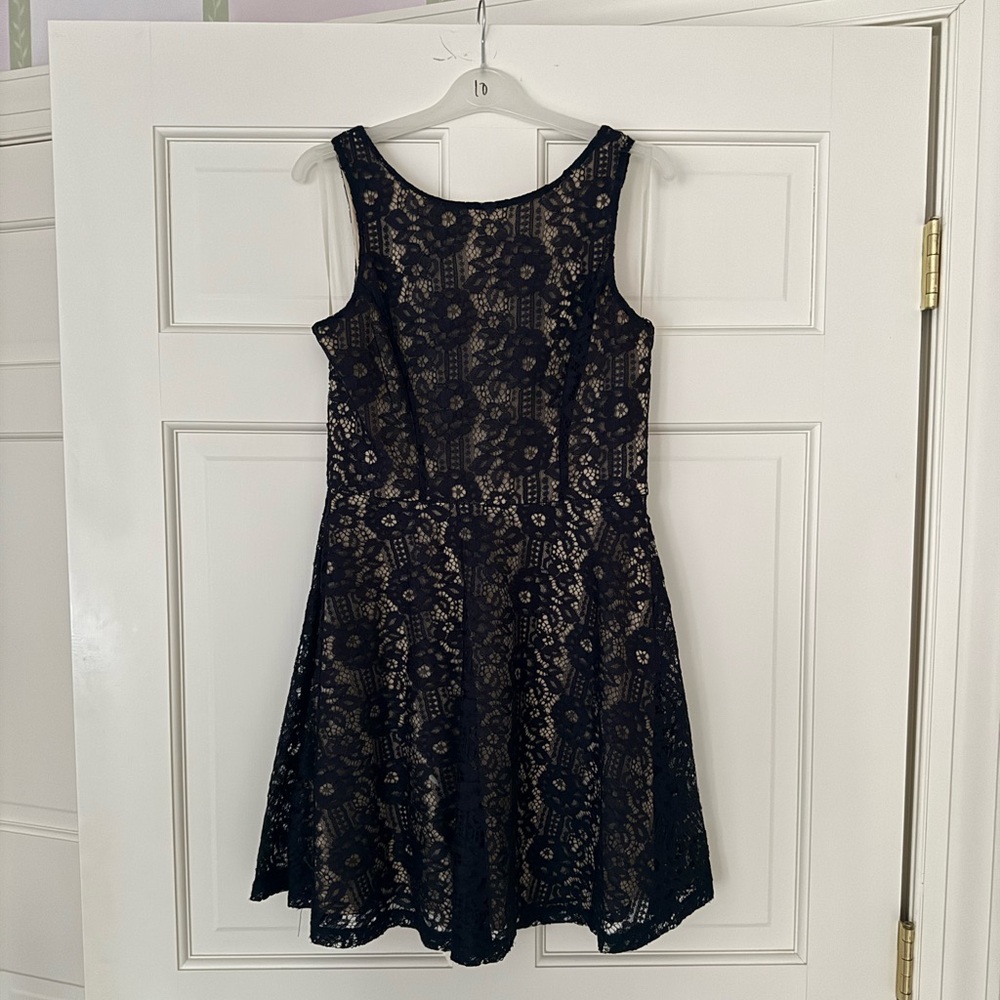 Navy Lace Minidress